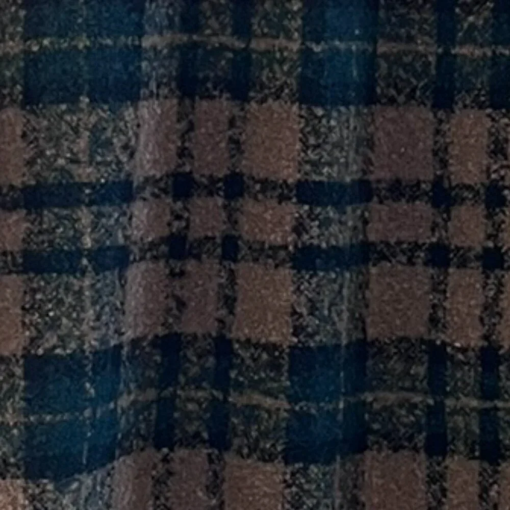 MNML Men's Over-Sized Warm Loose Woven Flannel Plaid Shirt/Shacket Sz Med